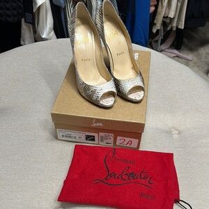 Christian Louboutin Maryl 120 Watersnake Mimetique